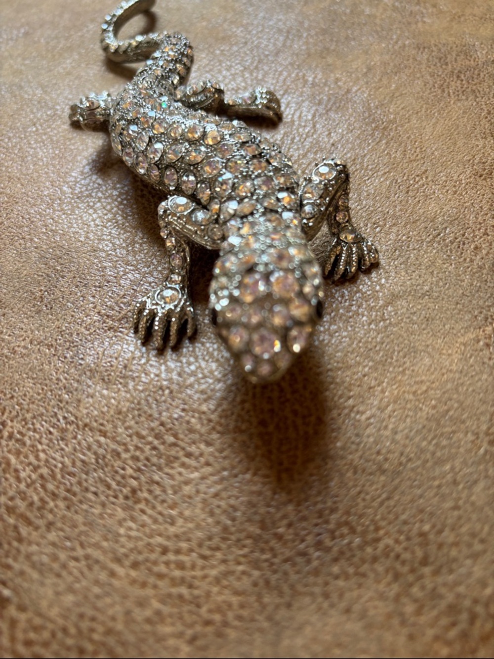 Crystal Embellished Lizard Reptile Ornament - Olivia Riegel
